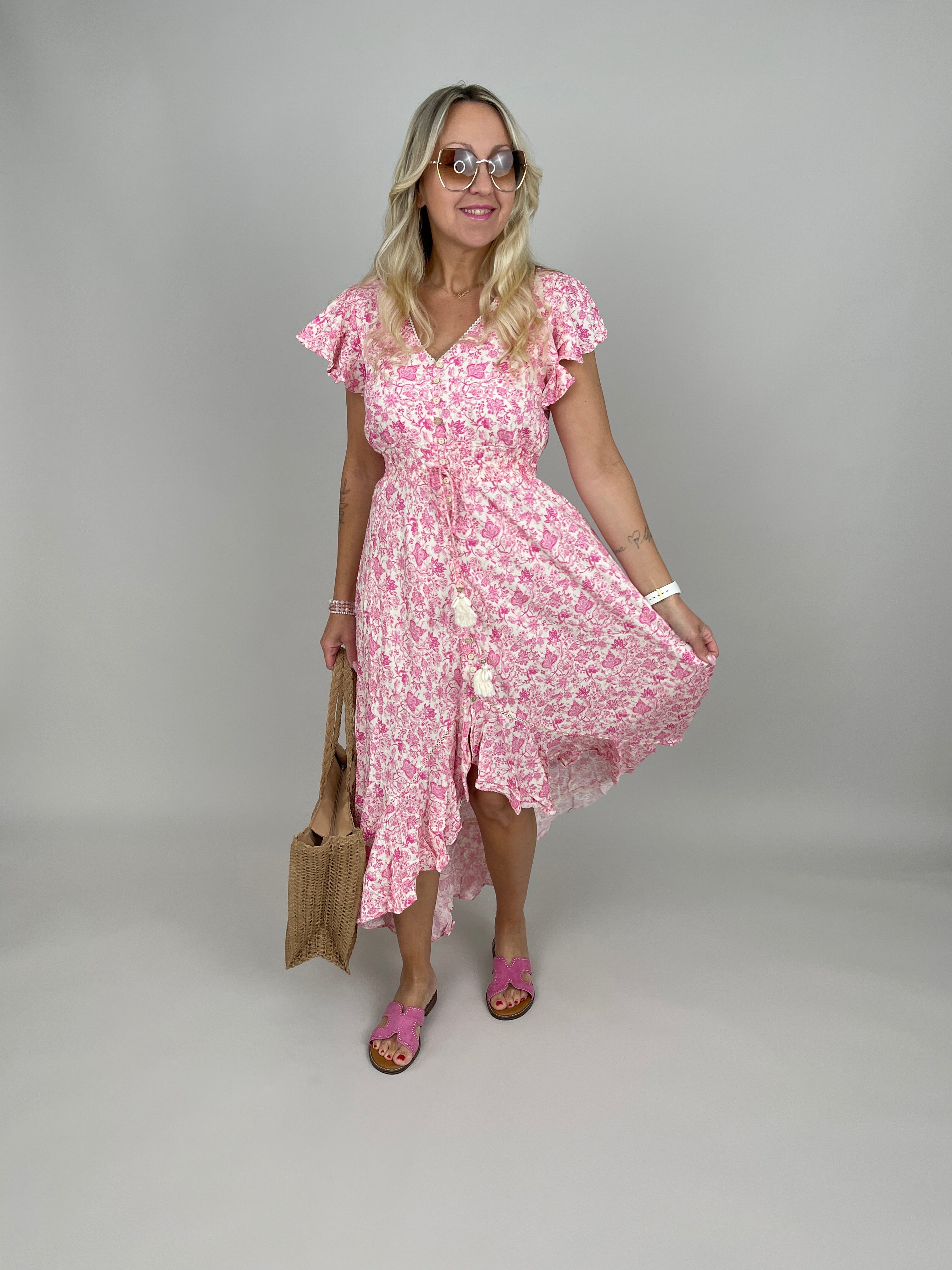Kleid Flower in Rosa/Pink