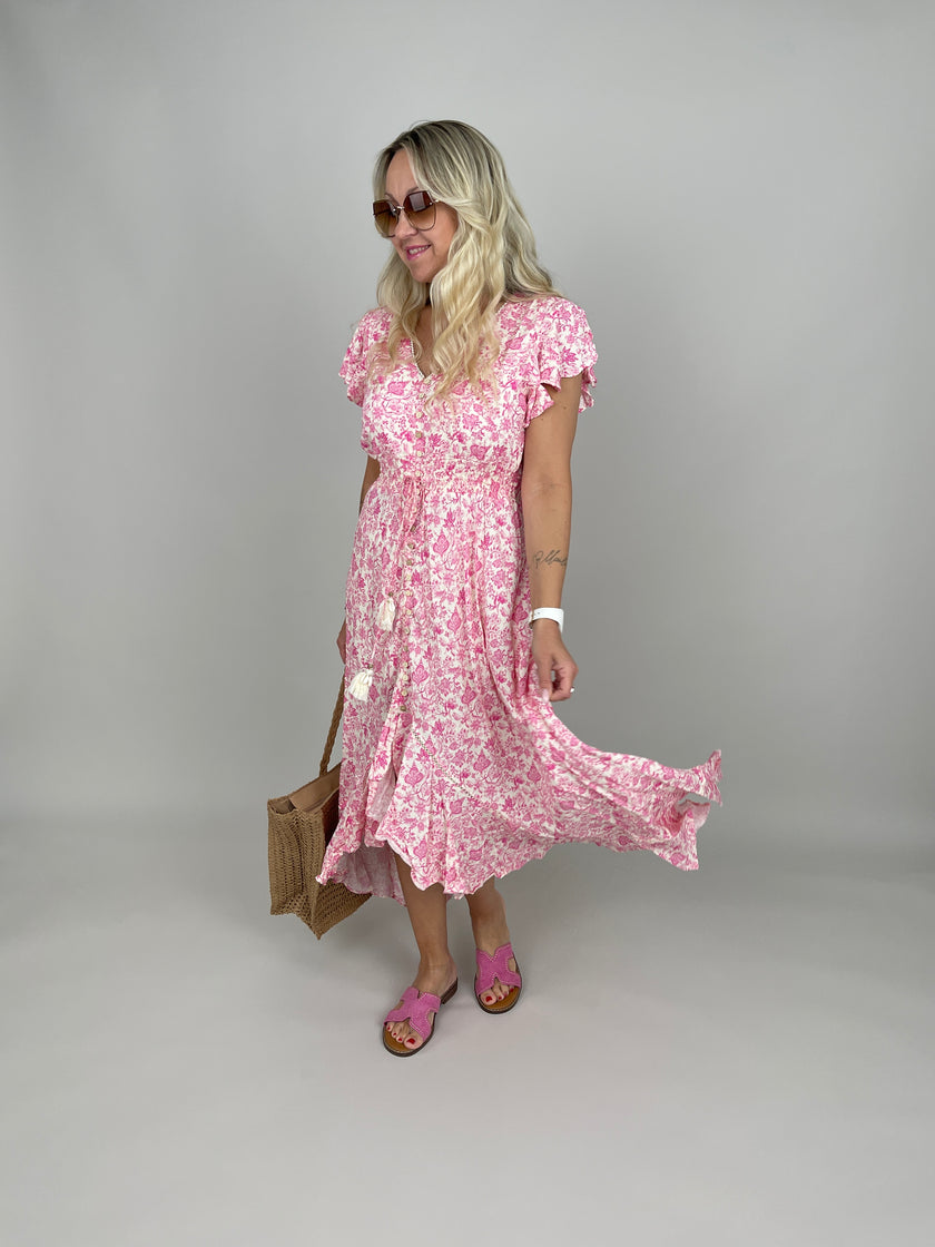 Kleid Flower in Rosa/Pink