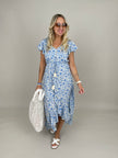 Kleid Flower in Blau