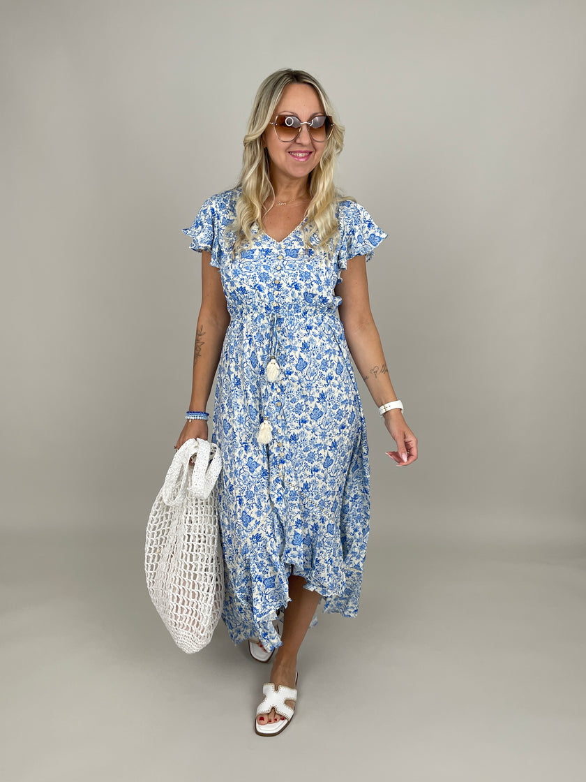 Kleid Flower in Blau