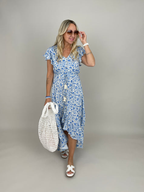 Kleid Flower in Blau