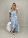 Kleid Flower in Blau