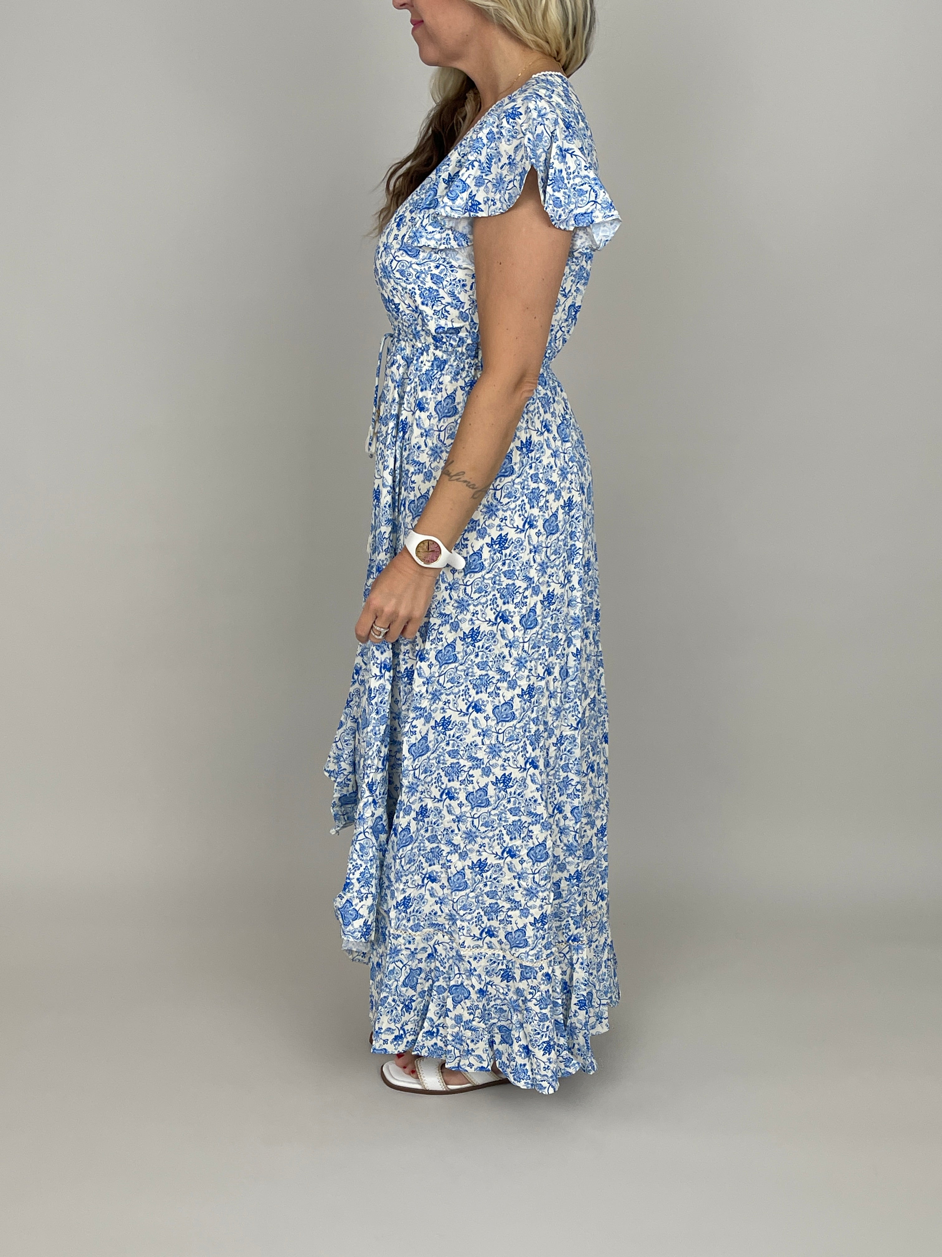Kleid Flower in Blau