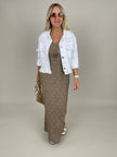 Kleid Spitze in Taupe