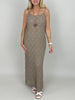 Kleid Spitze in Taupe
