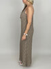 Kleid Spitze in Taupe