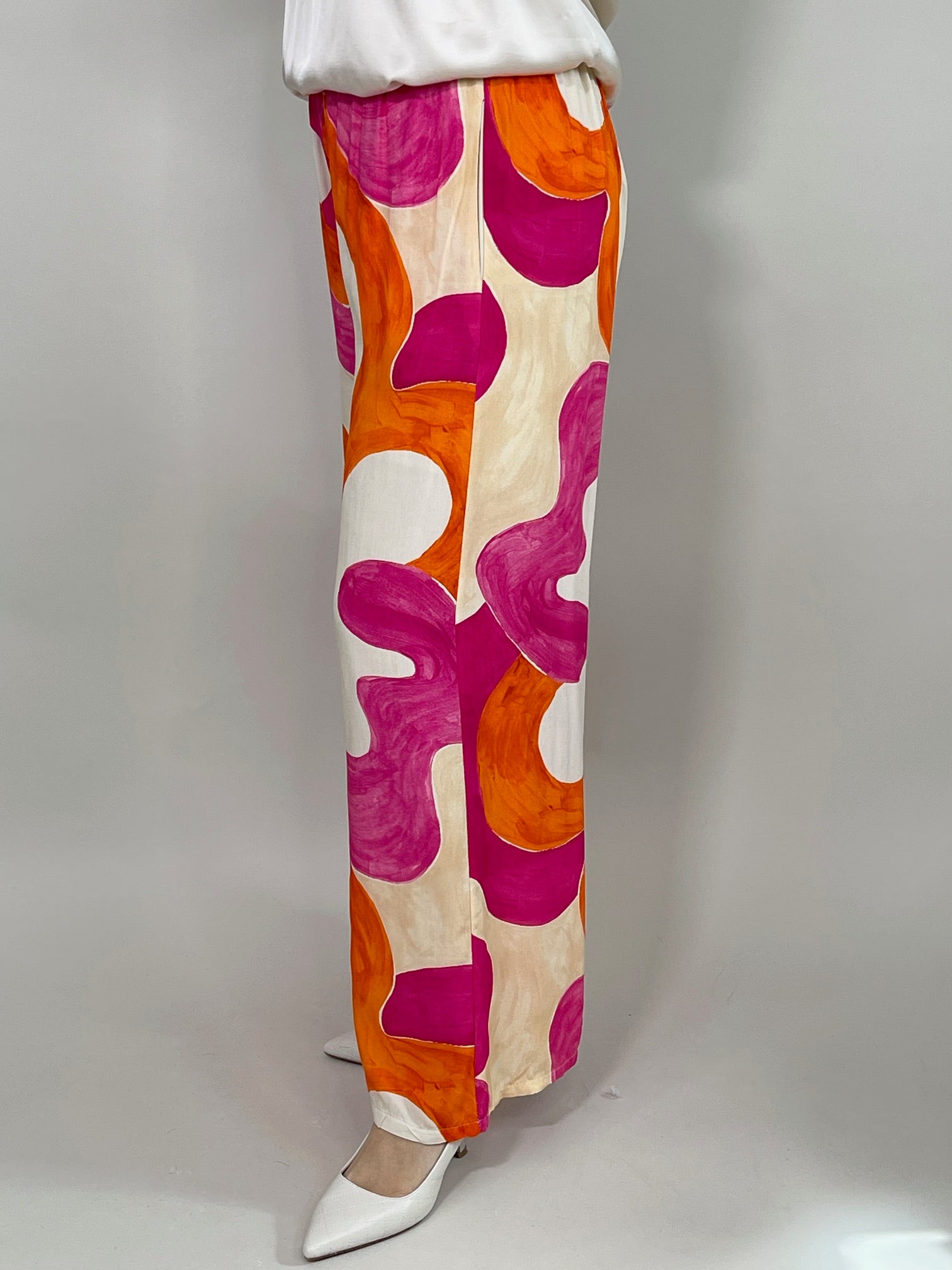 Marlene Hose gemustert in Pink/Orange  Artikel 5803