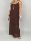 Kleid Spitze in Mokka