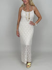 Kleid Spitze in Beige