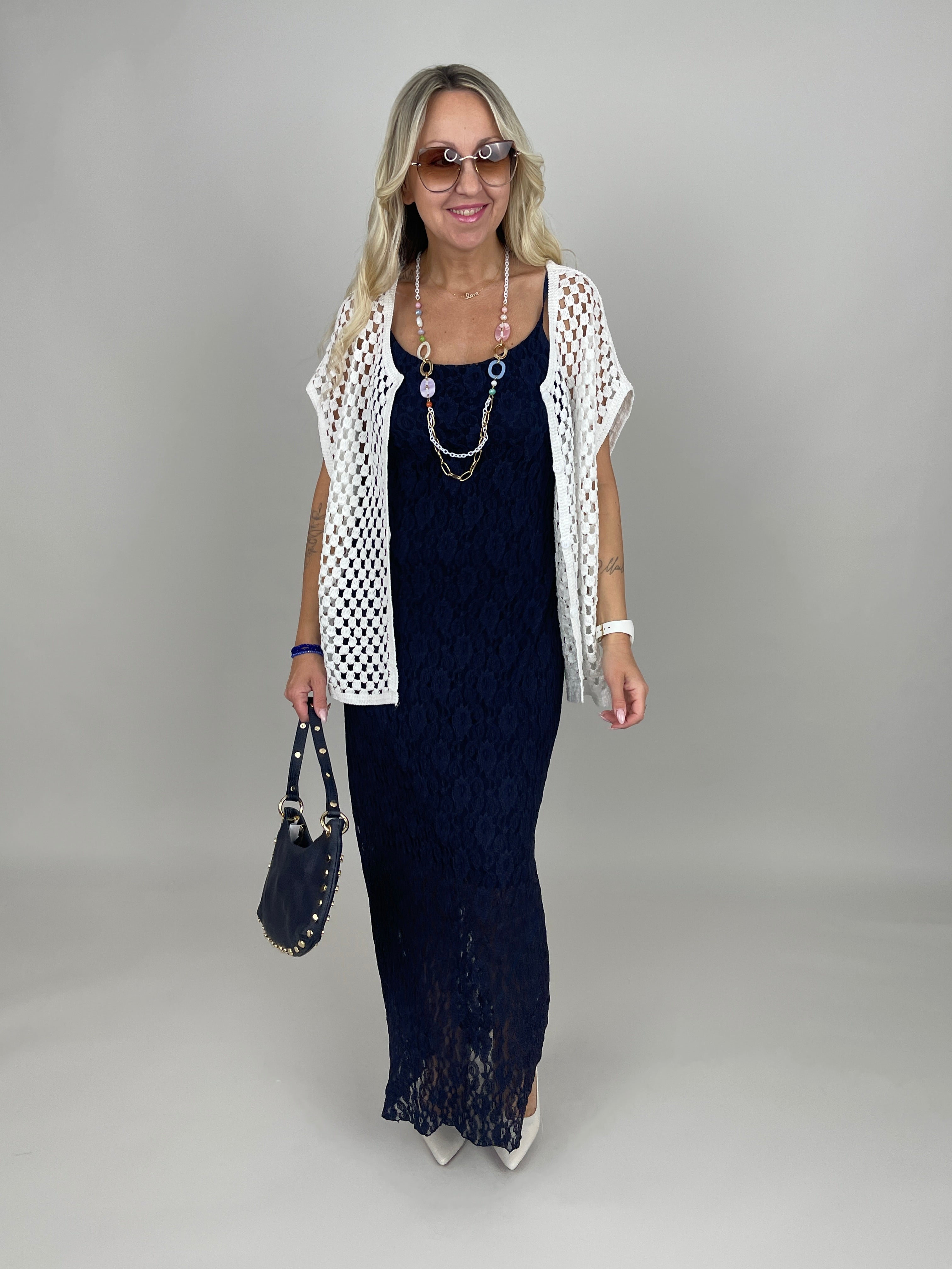 Kleid Spitze in Marine