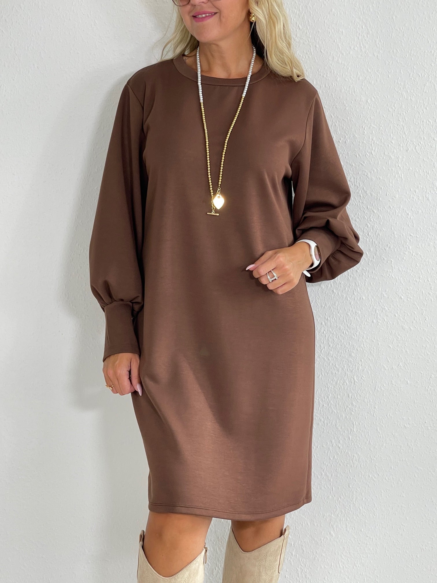 Kleid mit Ballonärmel in versch. Farben Artikel 5154