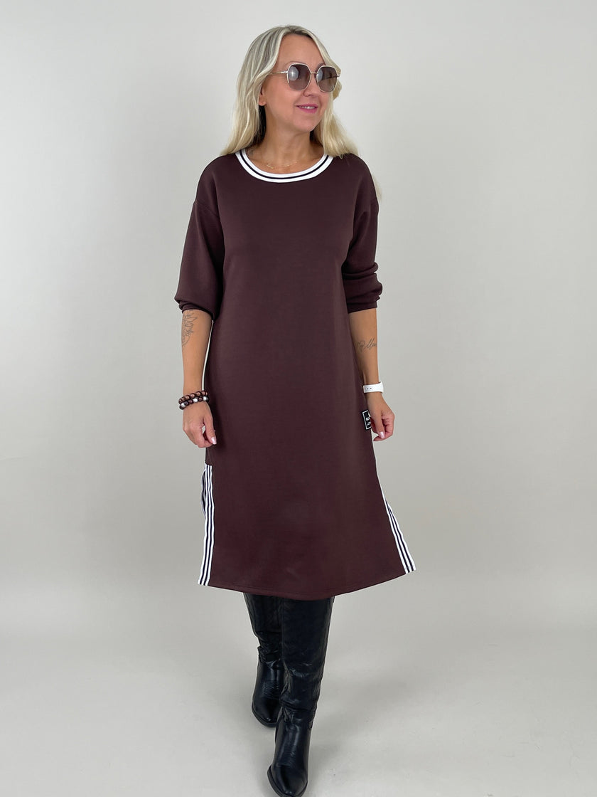 Kleid mit Streifen in Mokka Artikel 6266