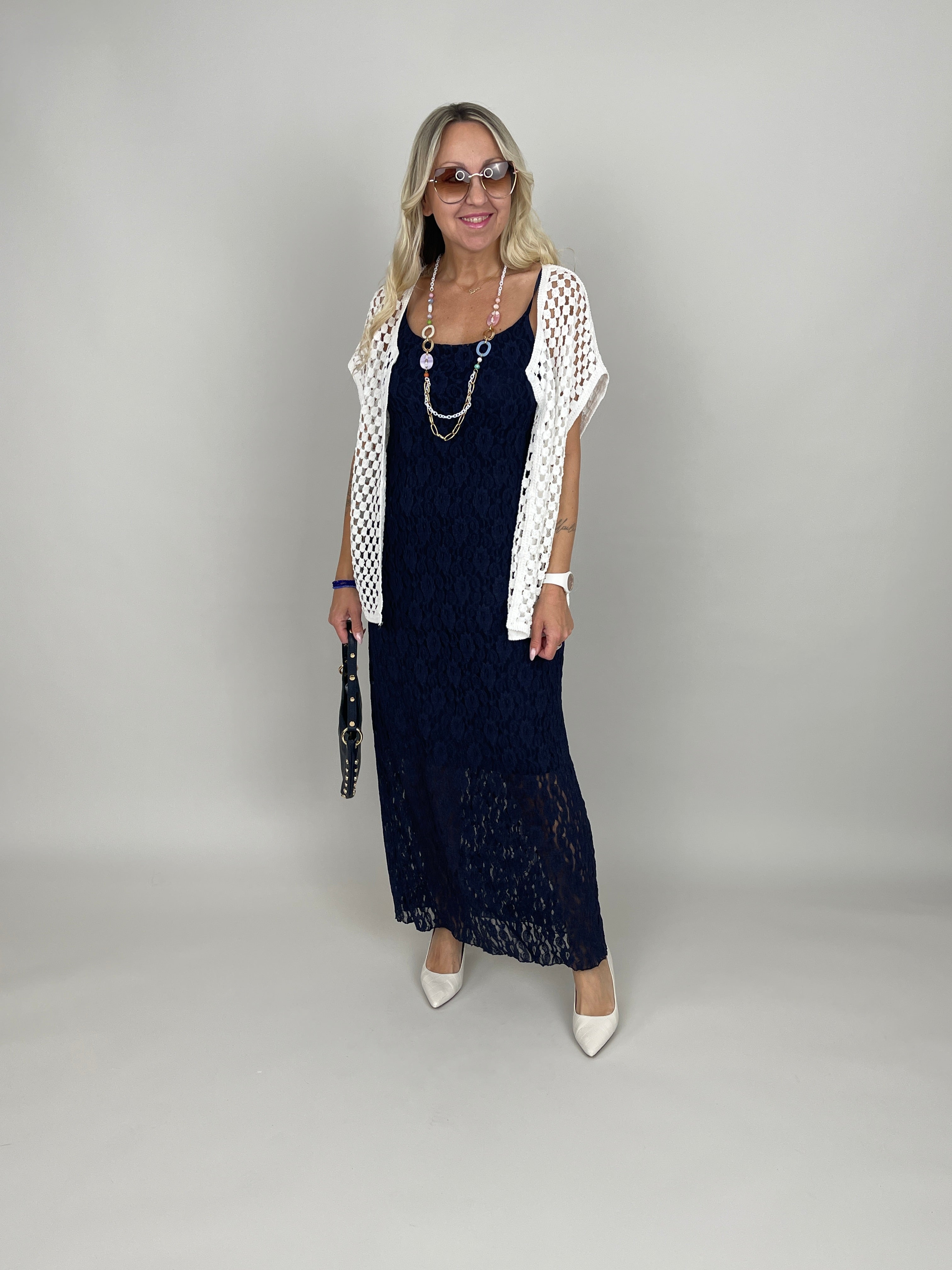 Kleid Spitze in Marine