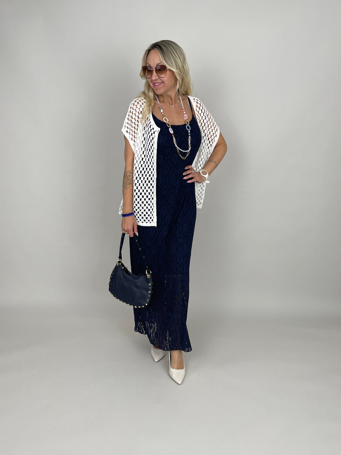 Kleid Spitze in Marine