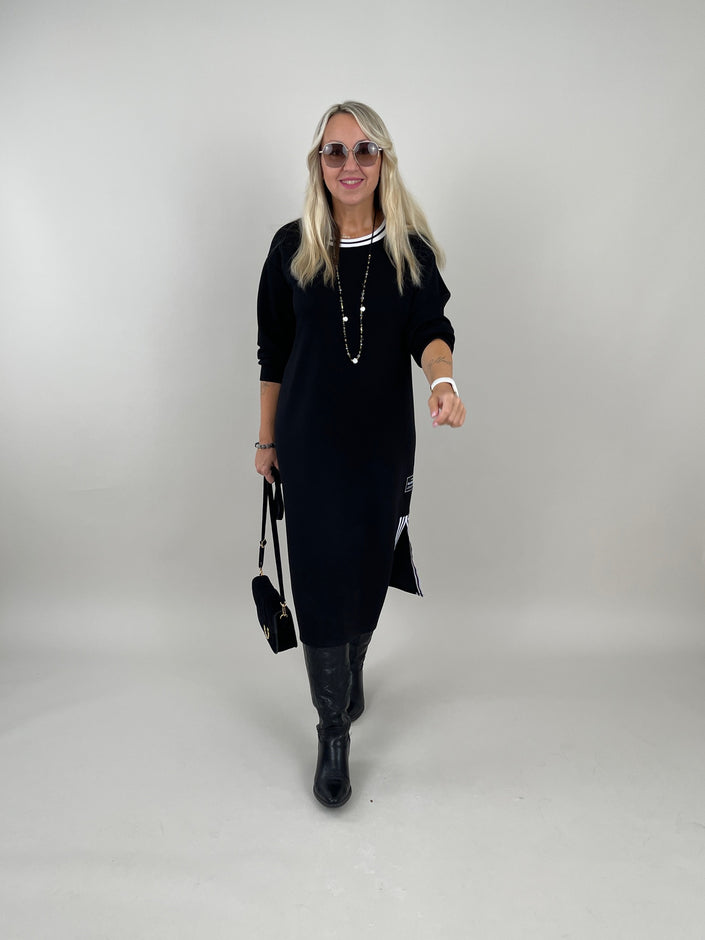 Kleid mit Streifen in Schwarz Artikel 6268
