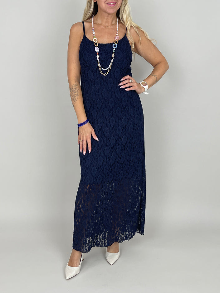 Kleid Spitze in Marine