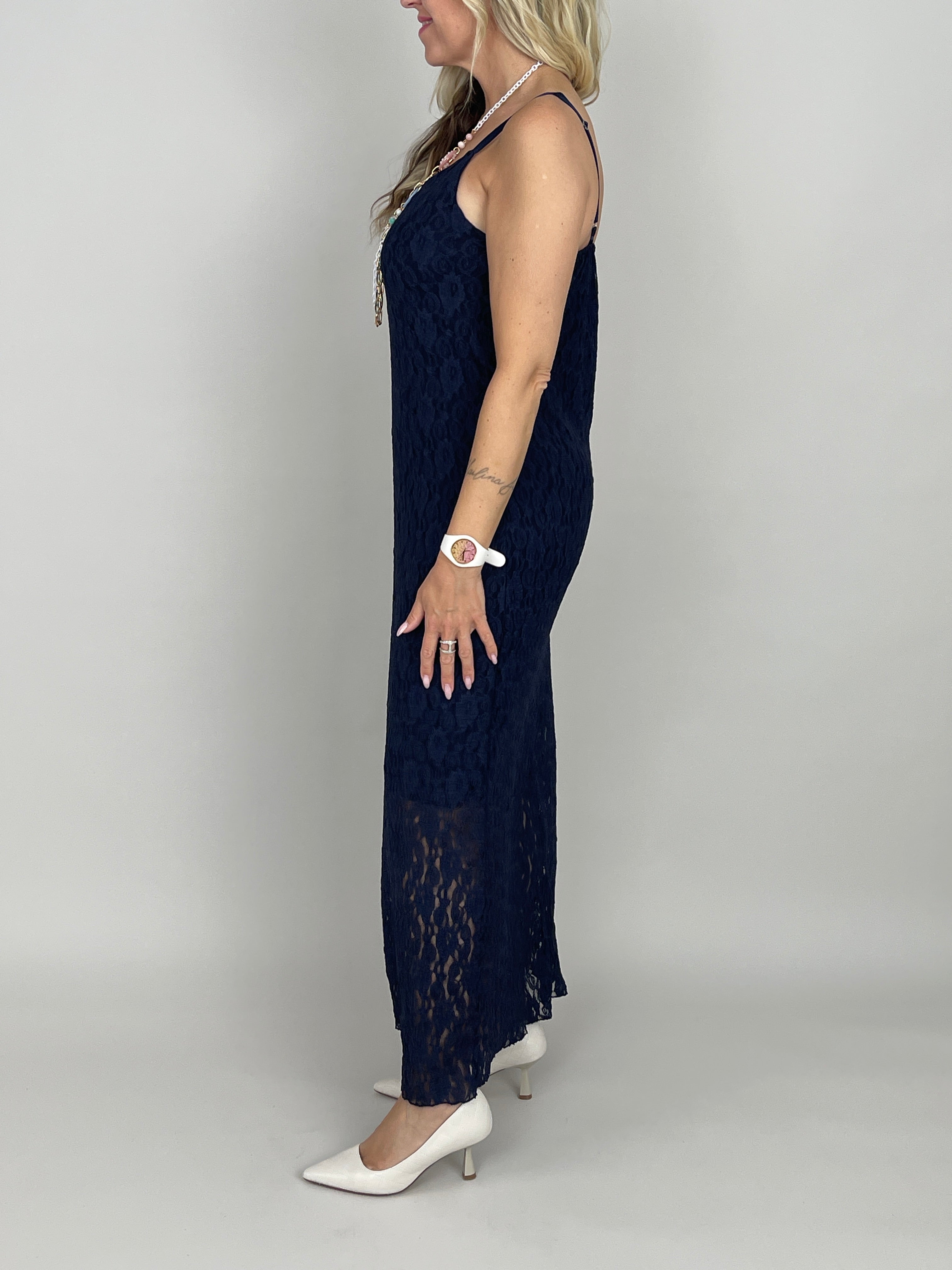 Kleid Spitze in Marine