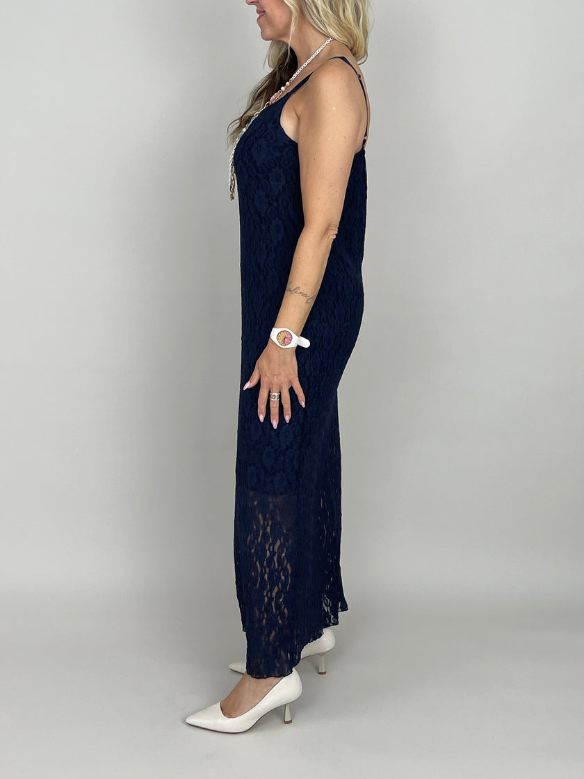 Kleid Spitze in Marine