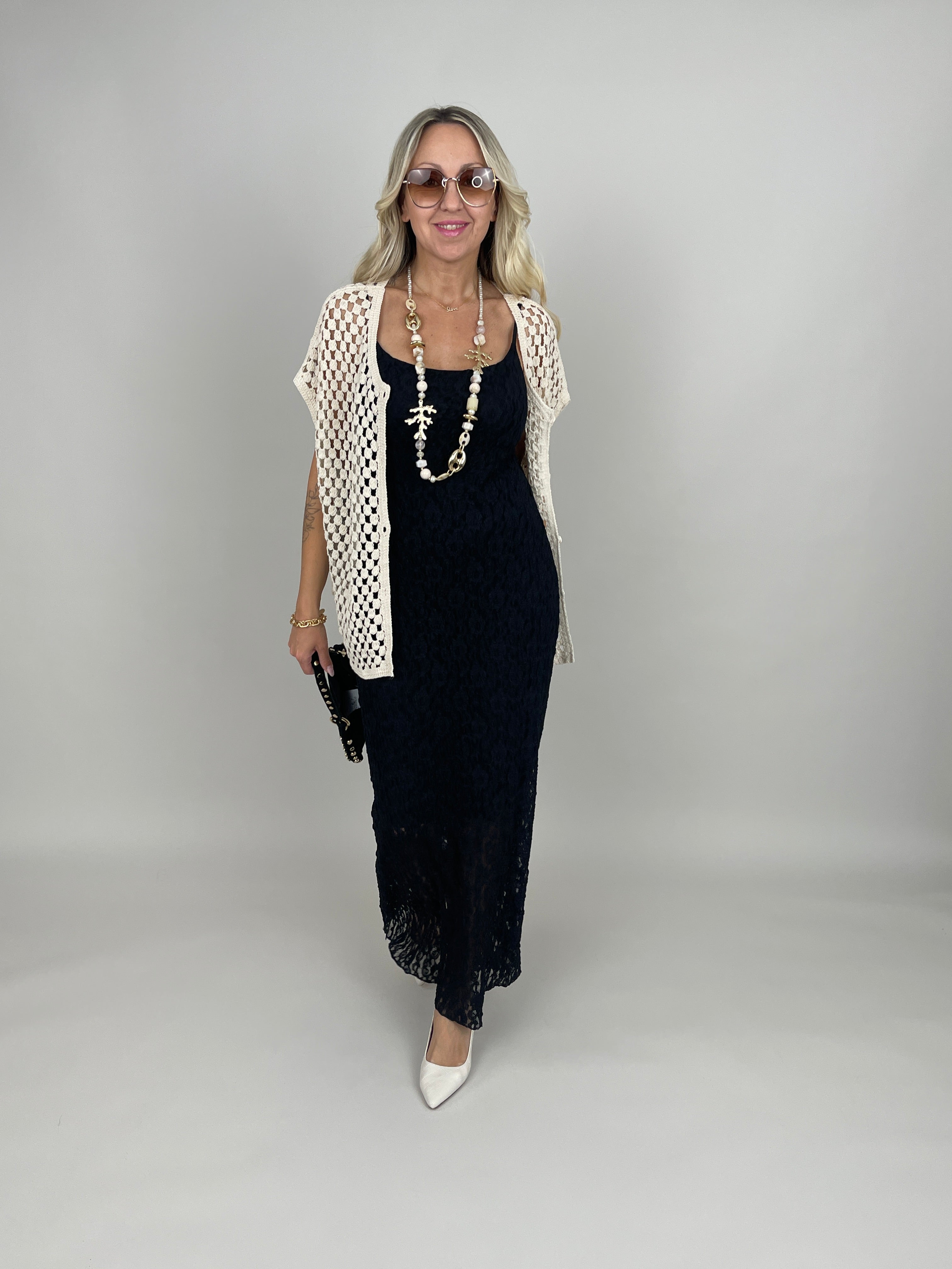 Kleid Spitze in Schwarz