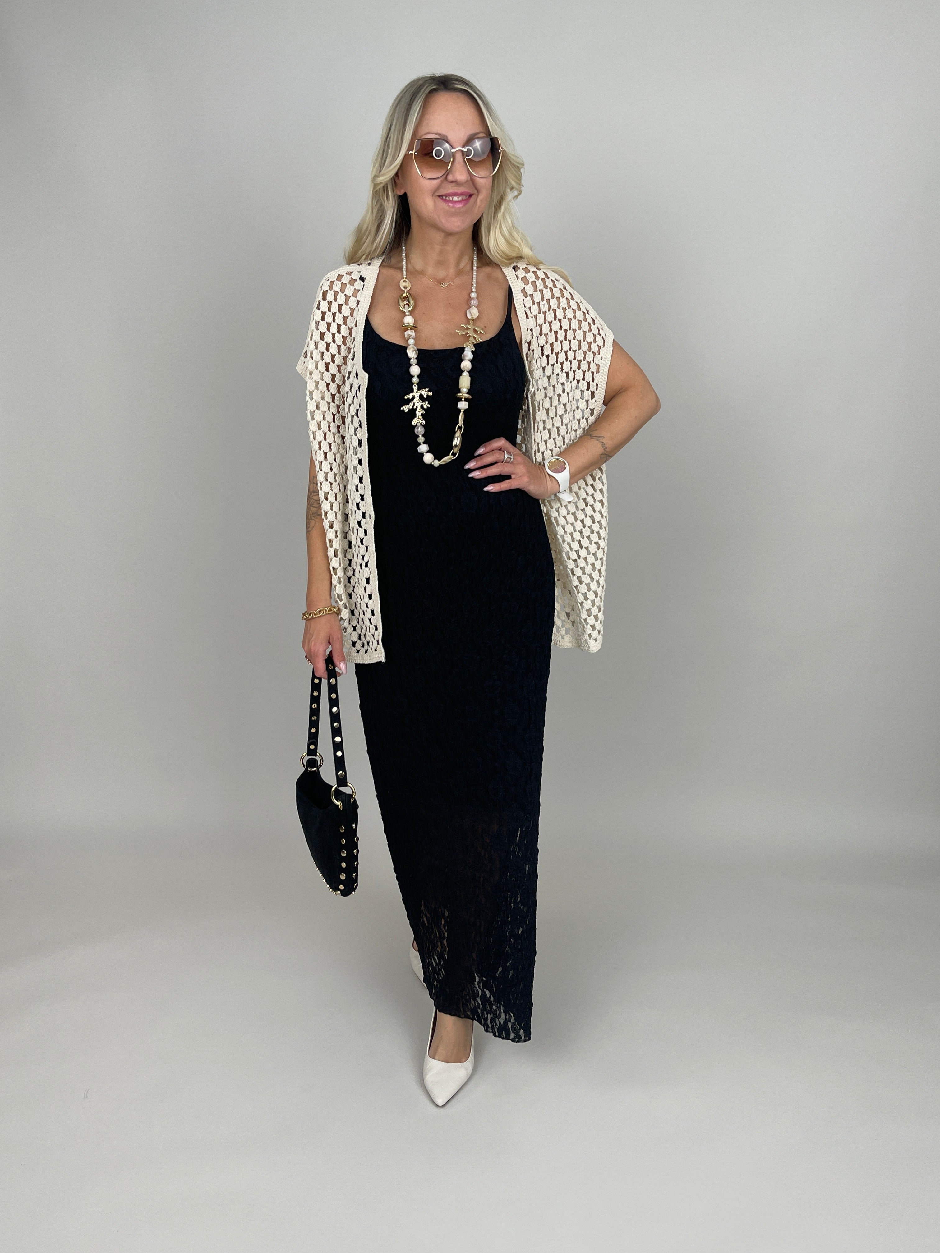 Kleid Spitze in Schwarz