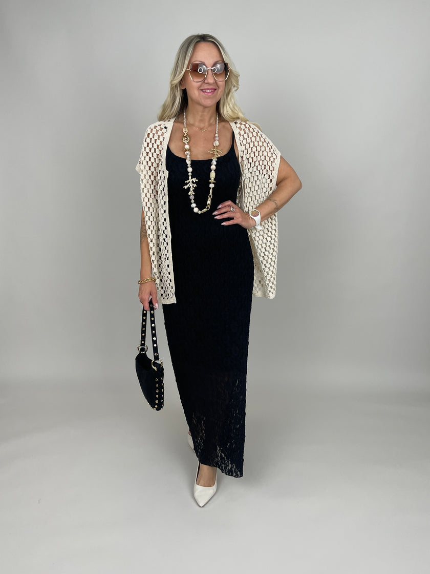 Kleid Spitze in Schwarz