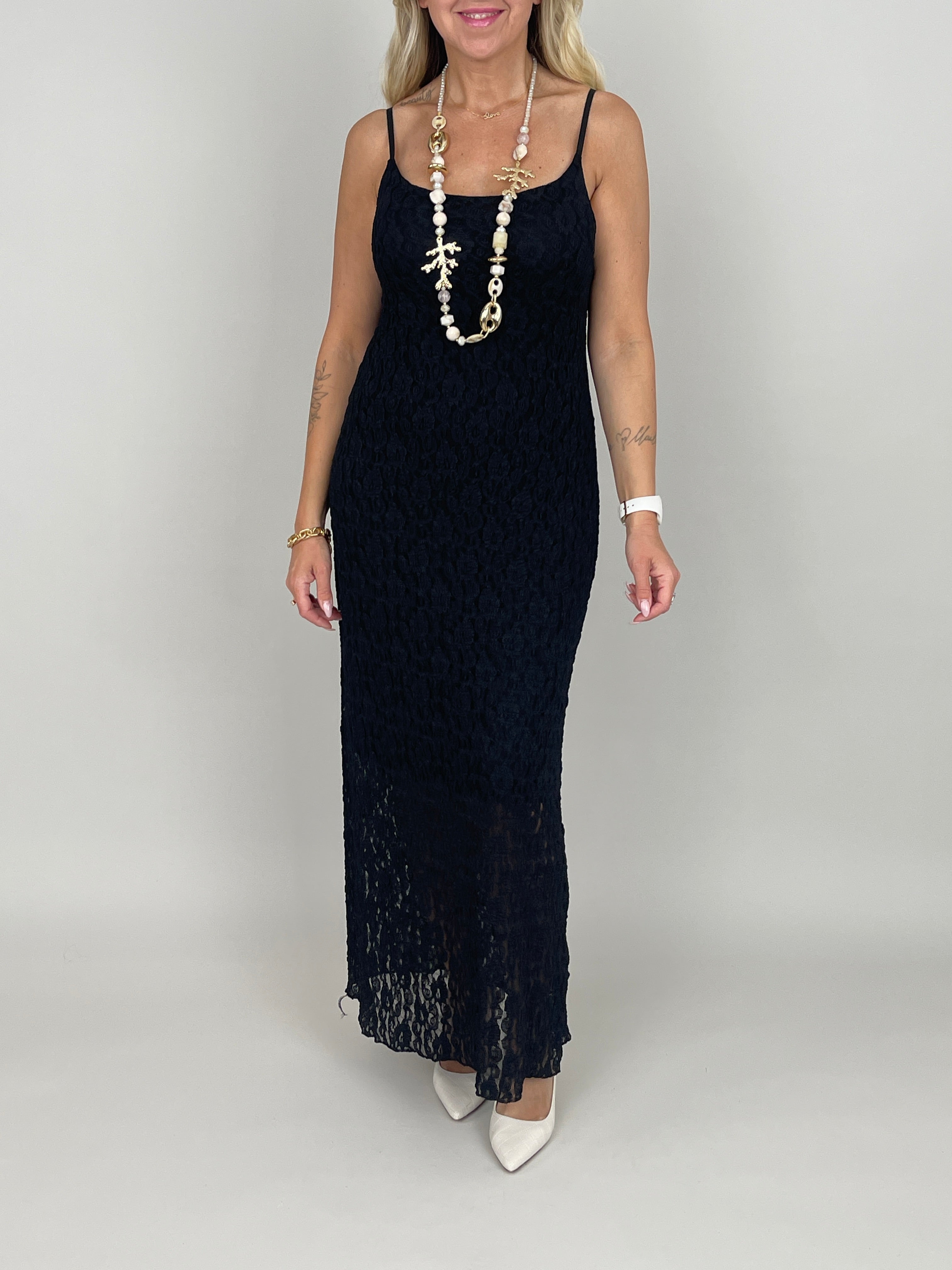 Kleid Spitze in Schwarz