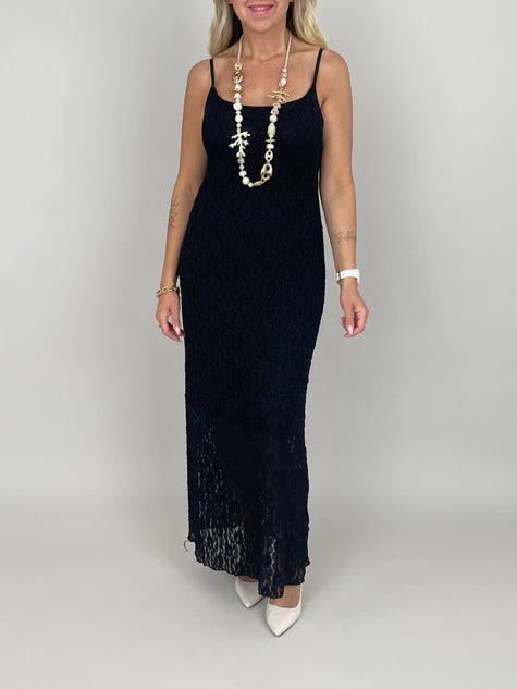 Kleid Spitze in Schwarz