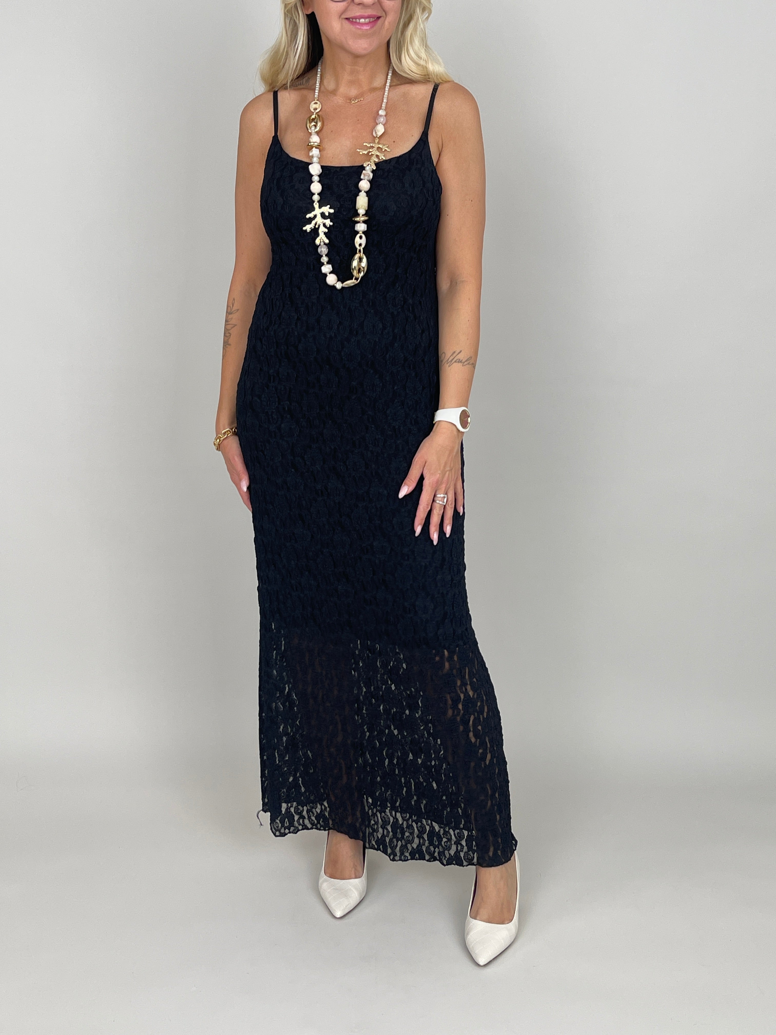 Kleid Spitze in Schwarz