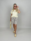 Bermuda Leo mit Gürtel in Beige