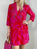 Tunika mit Perlen in Pink/Rot Artikel 5773