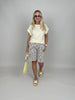 Bermuda Leo mit Gürtel in Beige