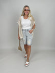 Netzweste oversized in Beige