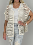 Netzweste oversized in Beige