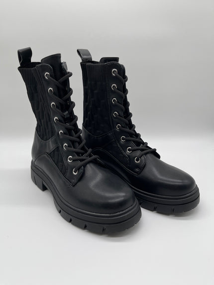 Boots mit Stoffeinsatz in Schwarz Artikel 3868