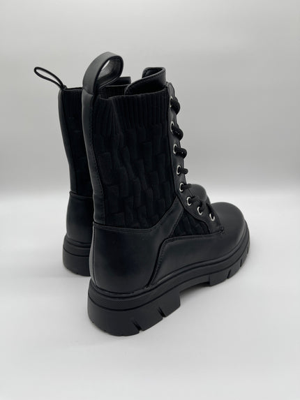 Boots mit Stoffeinsatz in Schwarz Artikel 3868