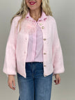 Cardigan Goldknöpfe in Rosa