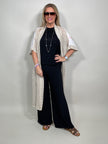 Longcardigan Kurzarm mit Rückenprint Artikel 5821