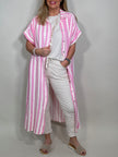 Hemdblusenkleid Musselin gestreift in versch. Farben Artikel 5838