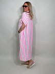 Hemdblusenkleid Musselin gestreift in versch. Farben Artikel 5838