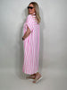 Hemdblusenkleid Musselin gestreift in versch. Farben Artikel 5838