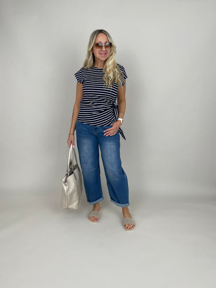 Jeans Barrel Highwaist in Blau