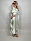 Hemdblusenkleid Musselin gestreift in versch. Farben Artikel 5838