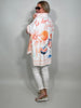 Bluse Leinen Palmenprint Artikel 5840