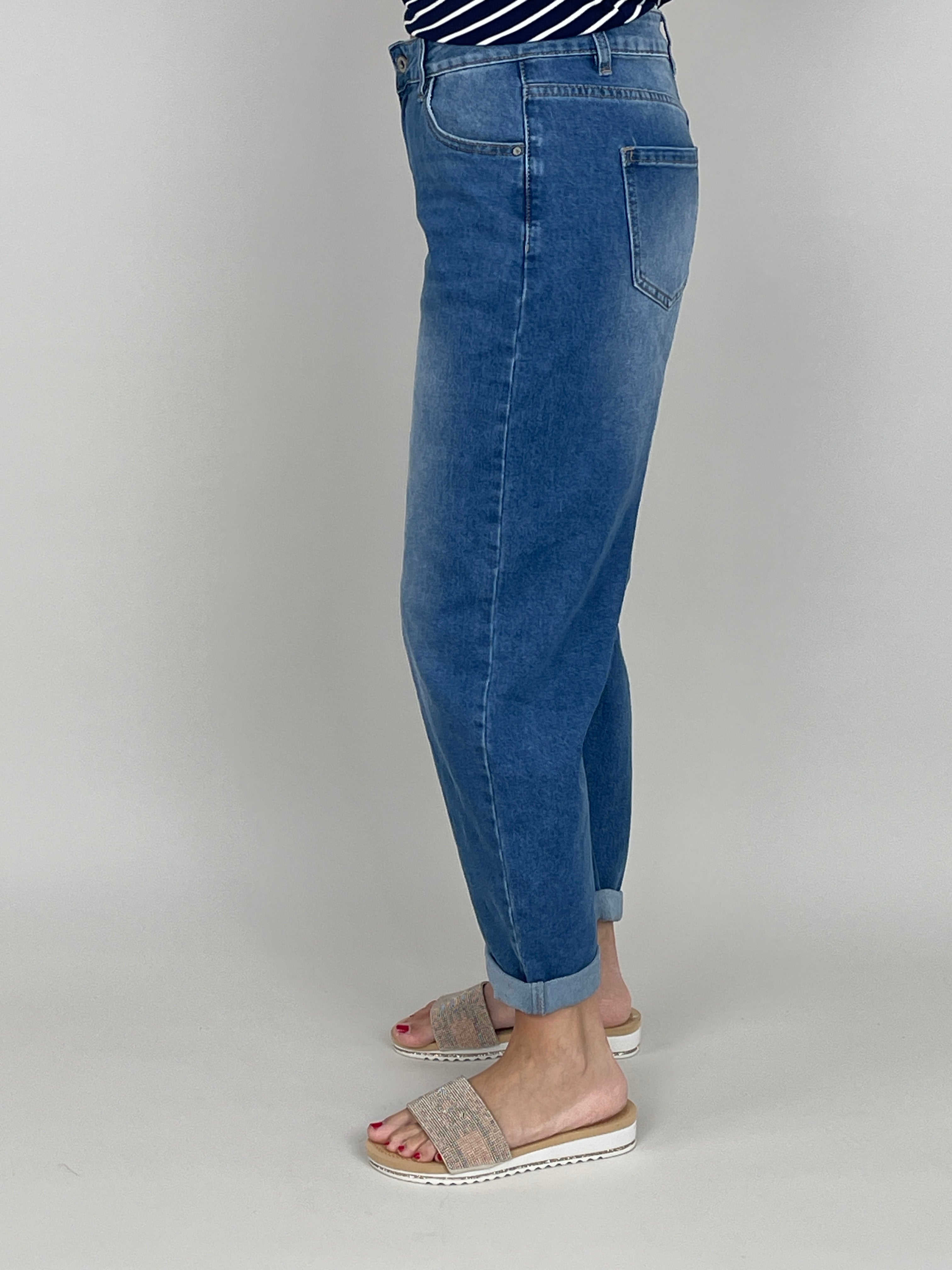 Jeans Barrel Highwaist in Blau