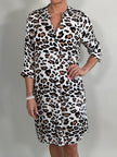 Kleid Satin-Optik Leo in versch. Farben 5837