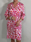 Kleid Satin-Optik Leo in versch. Farben 5837