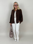 Cardigan Goldknöpfe in Mokka Artikel 6258