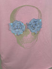 Sweatshirt Totenkopf in Rosa
