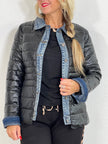 Steppjacke mit Jeanseinsatz in versch. Farben Artikel 5263