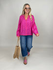 Bluse Leo Muster in Pink
